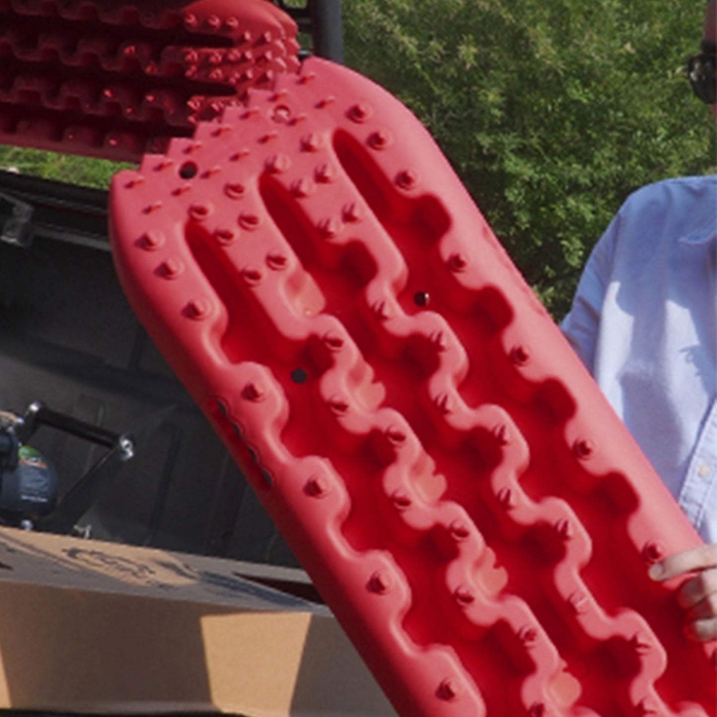 RUGCEL WINCH Quick Recovery Emergency 4 Wheel Drive Tire Traction Board Mats,Red - Find Fresh Goods