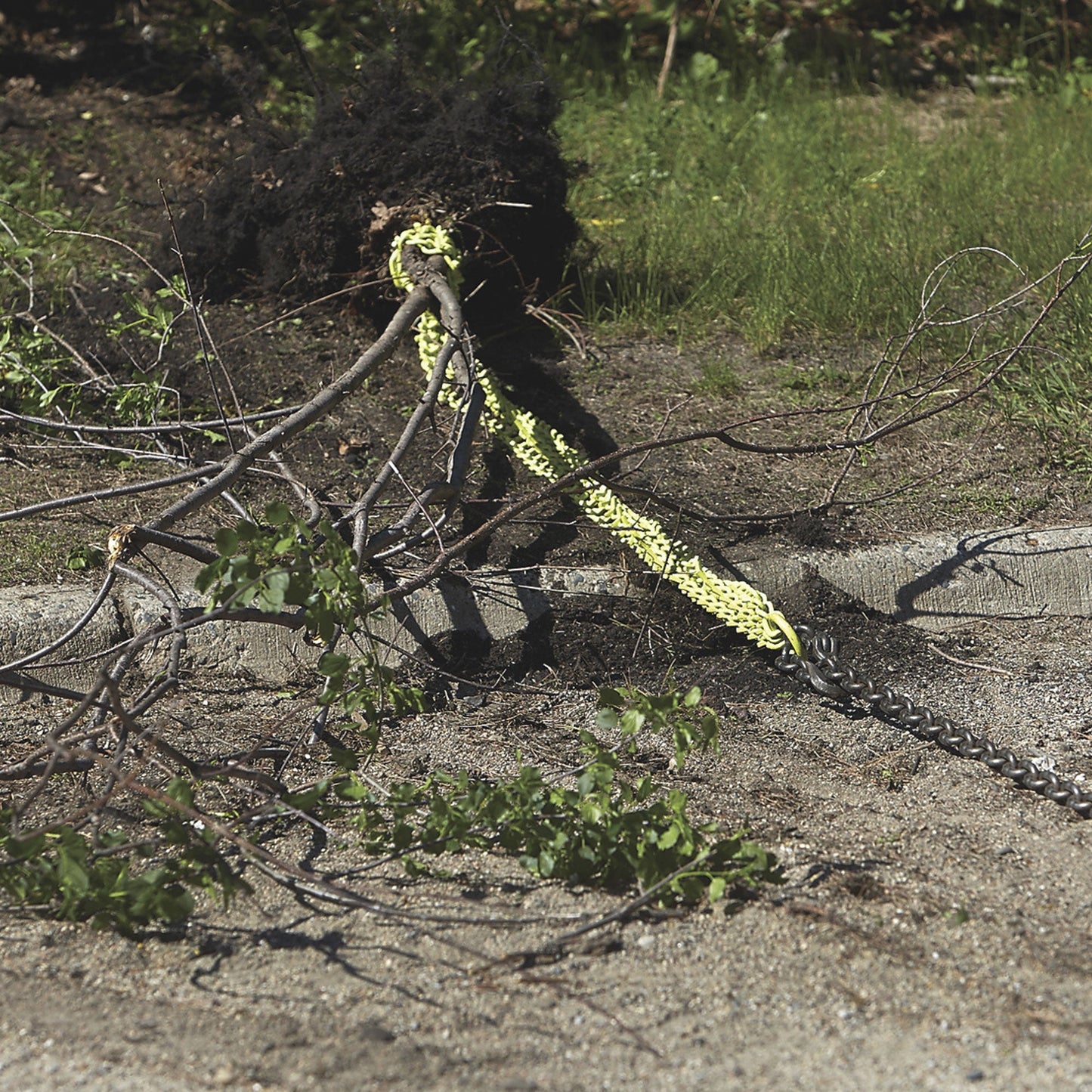 Brush Grubber Heavy Duty 4 Foot Triple Chain ATV and UTV Shrub and Clump Grubber