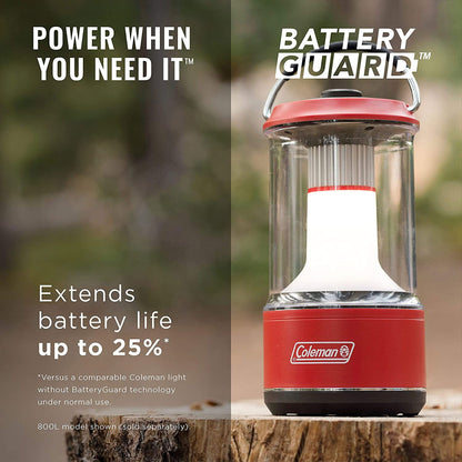 Coleman 1000 Lumens LED Outdoor Camping Light Lantern with BatteryGuard, Green