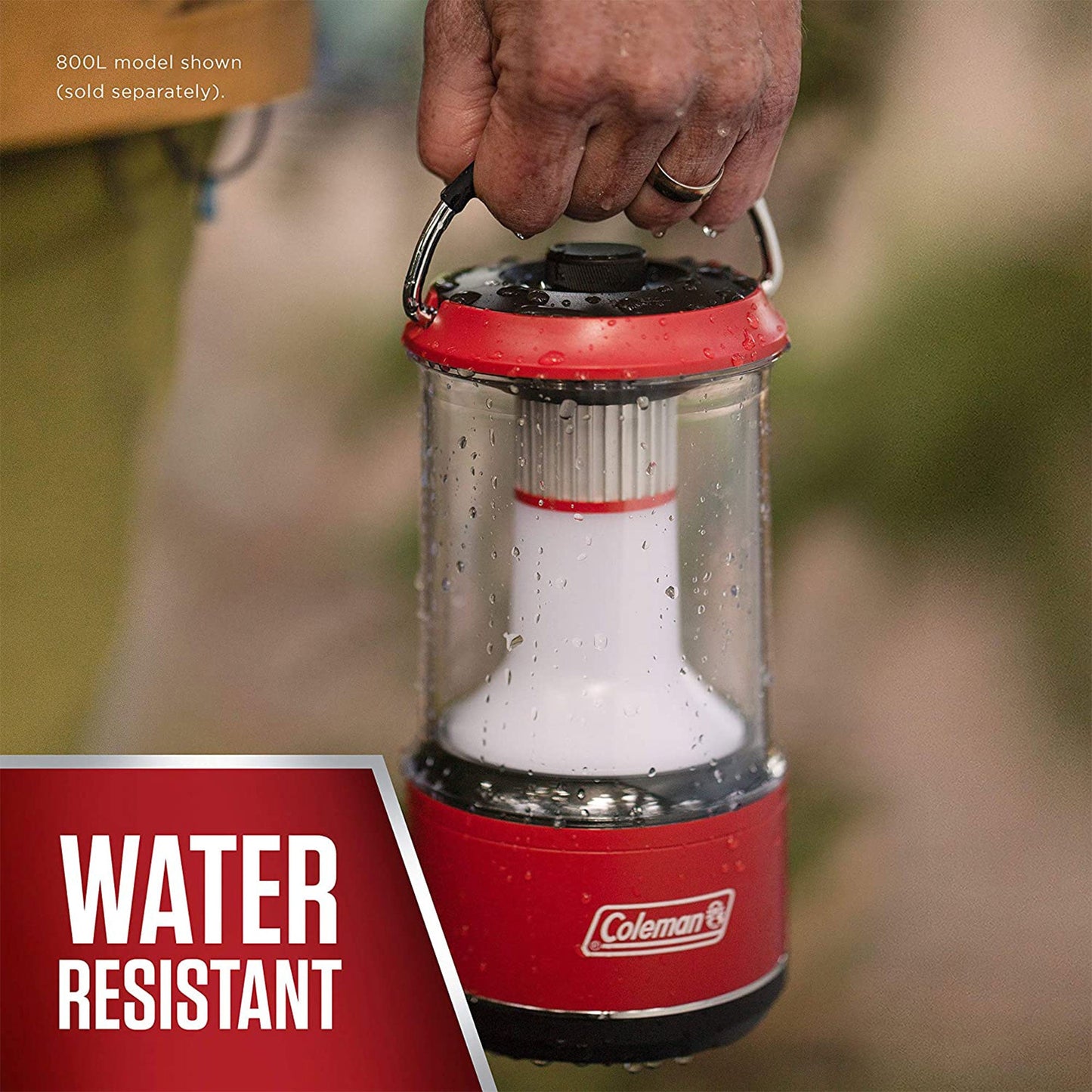 Coleman 1000 Lumens LED Outdoor Camping Light Lantern with BatteryGuard, Green