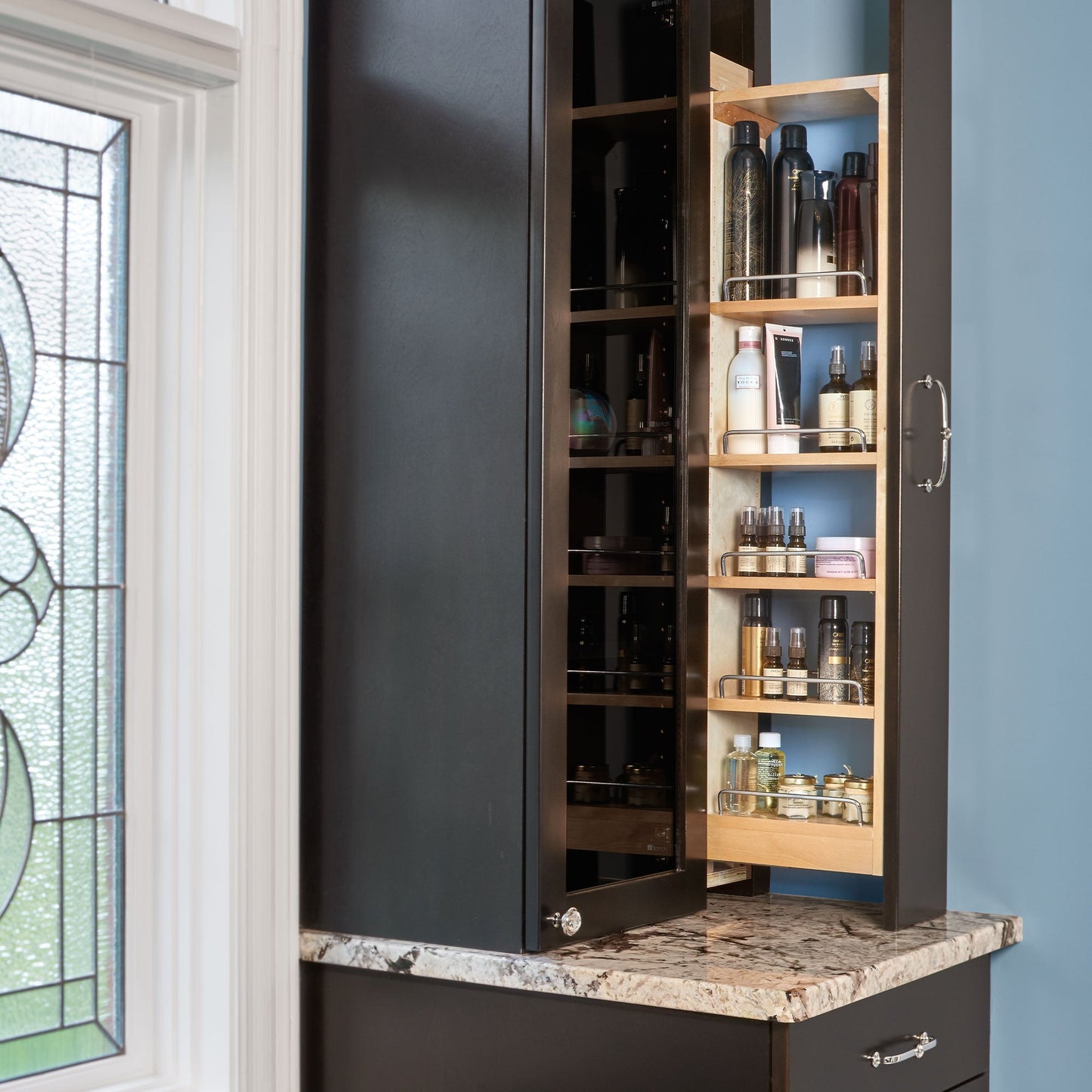 Rev-A-Shelf 6" Pullout Wall Filler with Soft-Close, 30" Height, 432-WFBBSC30-6C