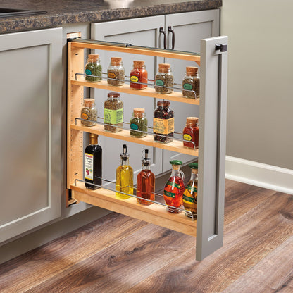 Rev-A-Shelf 6" Pullout Shelf Organizer Rack for Cabinet Base Insert, 438-BC-6C