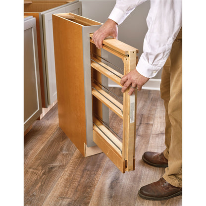 Rev-A-Shelf 6" Pullout Shelf Organizer Rack for Cabinet Base Insert, 438-BC-6C