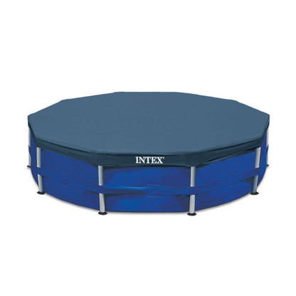 Intex 10ft Round Swimming Pool Cover & Easy Set 10ft x 30in Inflatable Pool