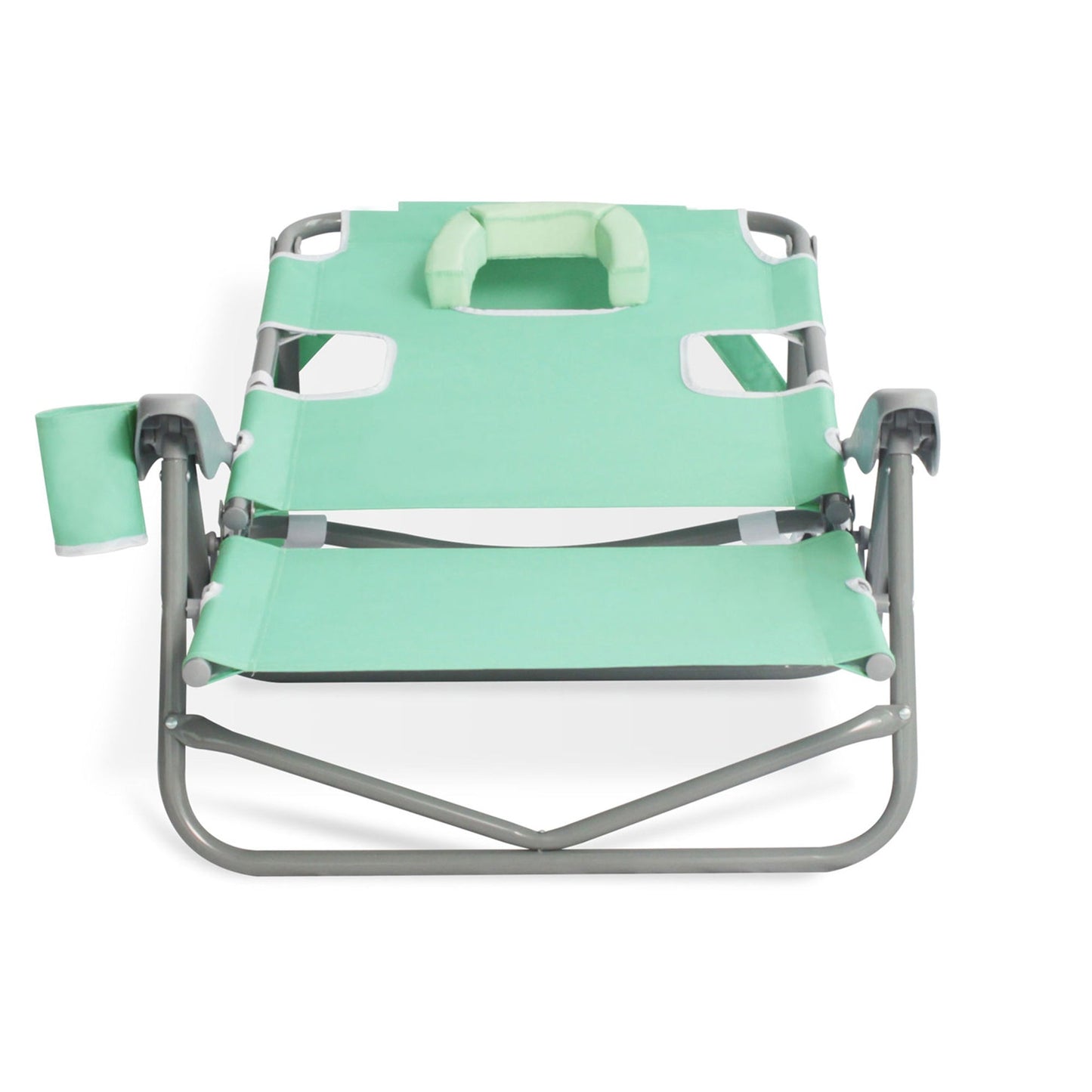 Ostrich On-Your-Back Outdoor Reclining Beach Lounge Pool Camping Chair, Teal