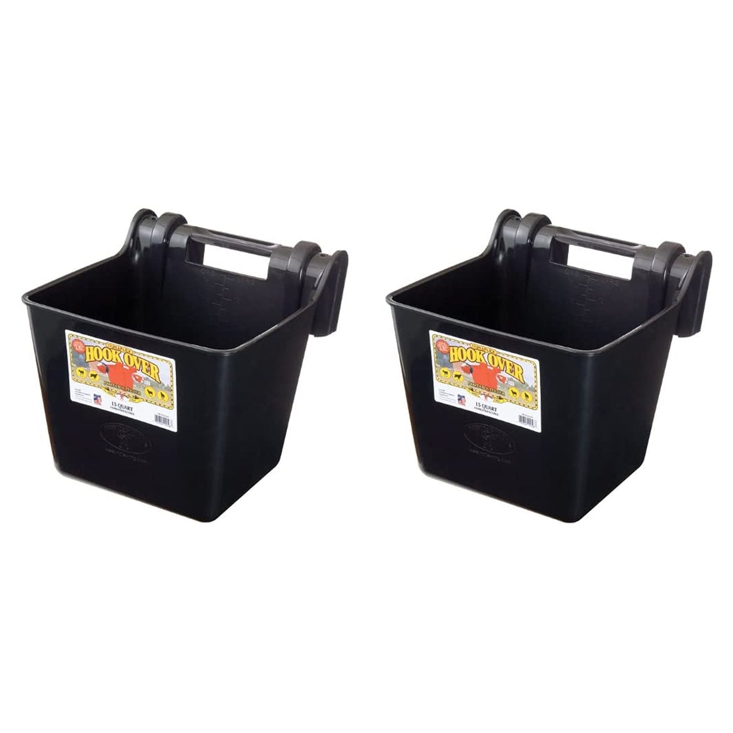 Little Giant HF15BLACK 15 qt. Mountable Plastic Hook Feeder, Black (2 Pack)