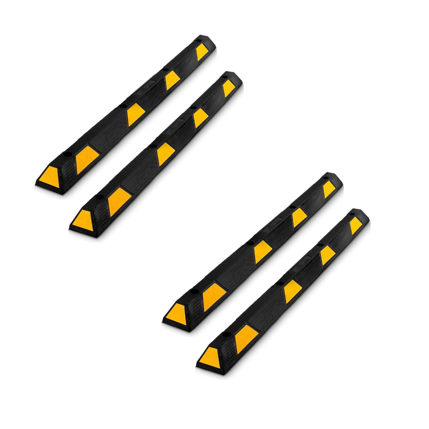 Pyle PCRSTP14 72" Car/Truck Vehicle Driveway Parking Wheel Stop Block (4 Pack) - Find Fresh Goods