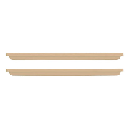 HC Companies Venetian 23.5 In Rectangular Flower Box Saucers, Sandstone (2 Pack)