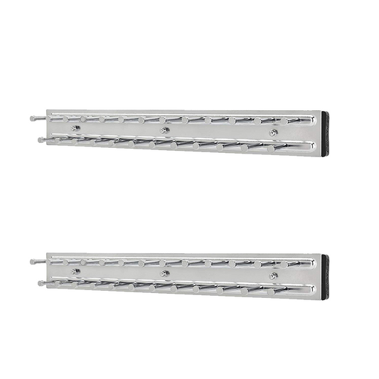Rev-A-Shelf TRC-14CR 14-Inch Side Mount Extending Tie Rack, Chrome (2 Pack)