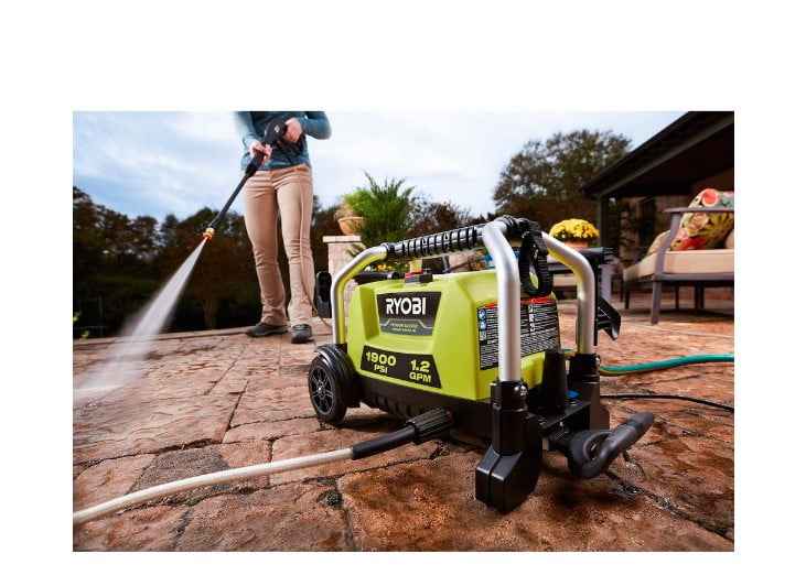 RYOBI RY1419MTVNM 1900 PSI 1.2 GPM Cold Water Wheeled Electric Pressure Washer