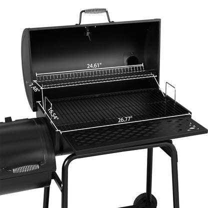 Royal Gourmet CC1830FC 30" Charcoal Grill with Offset Smoker, With Cover