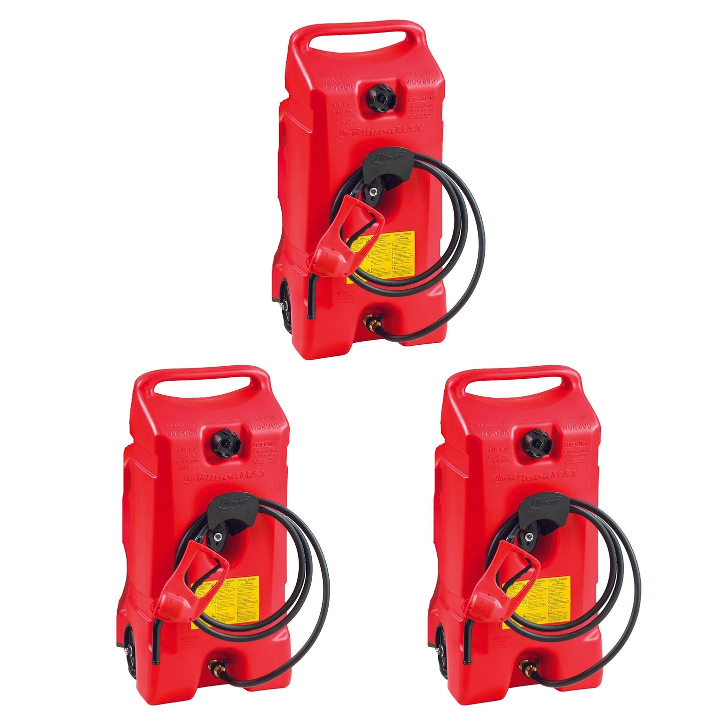 Scepter Flo N Go DuraMax 14 Gallon Portable Gas Fuel Tank Container with Pump (3 Pack) - Find Fresh Goods