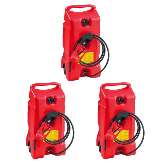 Scepter Flo N Go DuraMax 14 Gallon Portable Gas Fuel Tank Container with Pump (3 Pack) - Find Fresh Goods