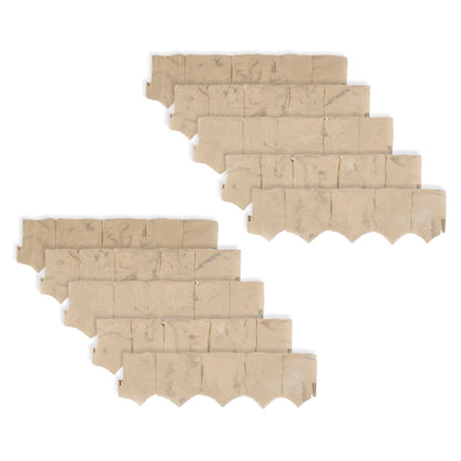 Suncast Landscape Design Border Decorative Natural Rock Stone Edging (10 Pack)