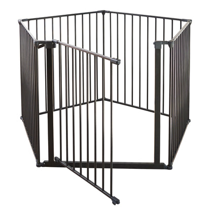 Scandinavian Pet Design Pet Flex System XXL Wall Mounted At Home Dog Gate, Black