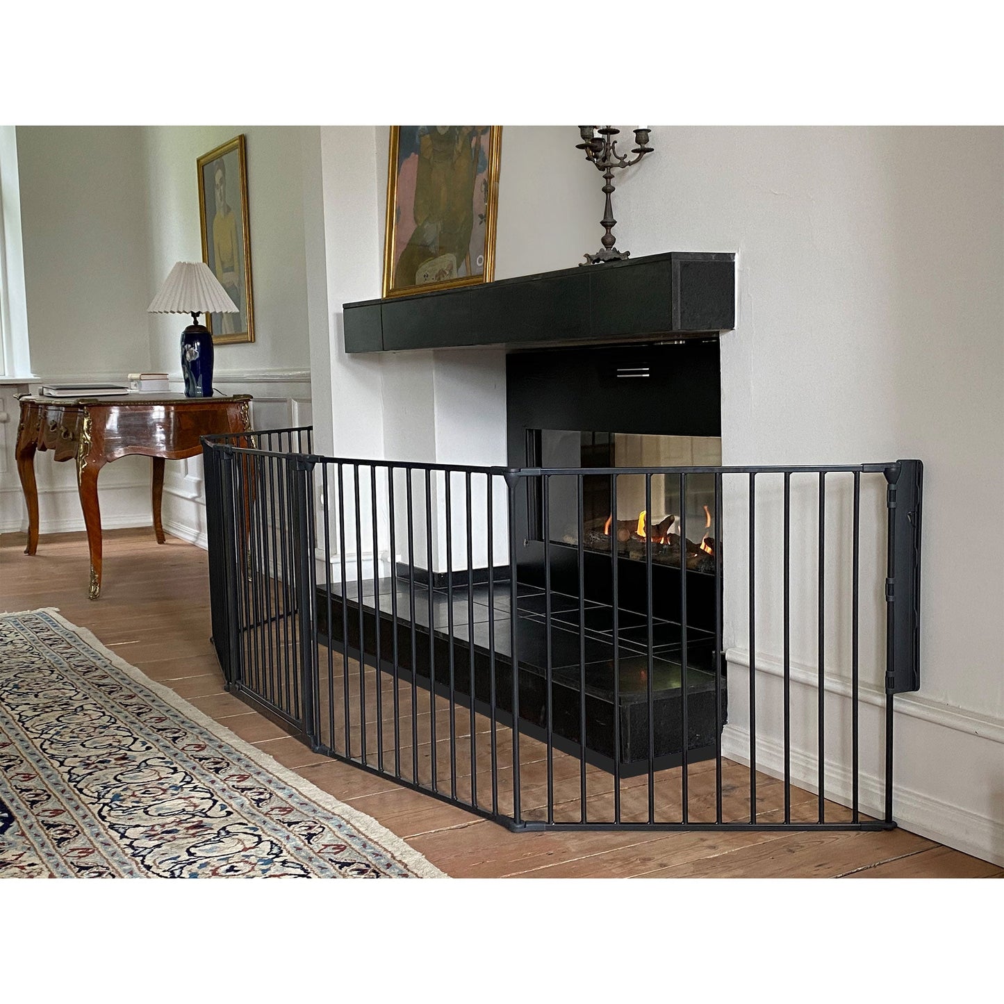 Scandinavian Pet Design Pet Flex System XXL Wall Mounted At Home Dog Gate, Black