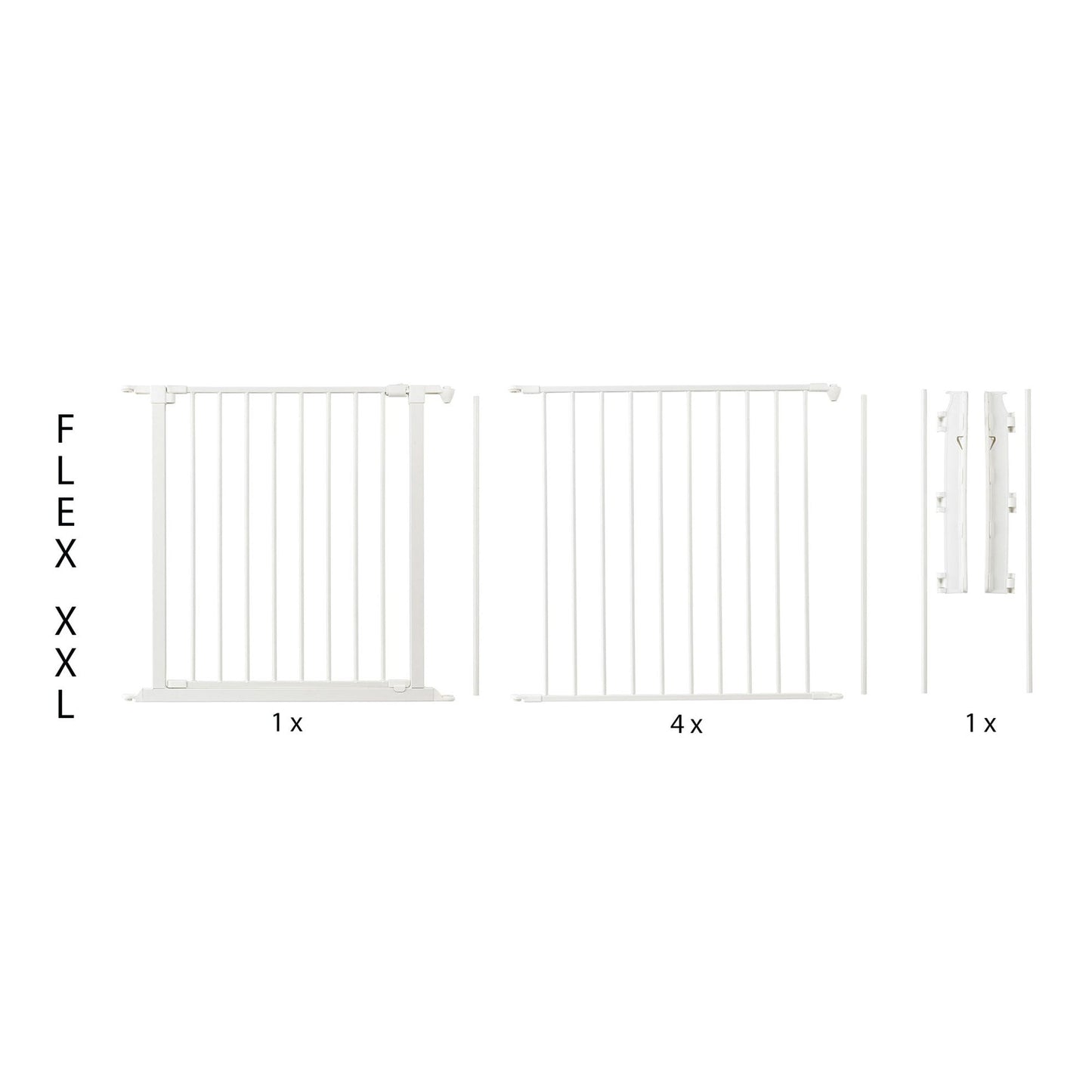 Scandinavian Pet Design Pet Flex System XXL Wall Mounted At Home Dog Gate, White