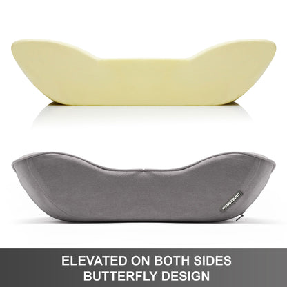 WENNEBIRD Model B Lumbar Memory Foam Support Pillow to Improve Posture, Grey