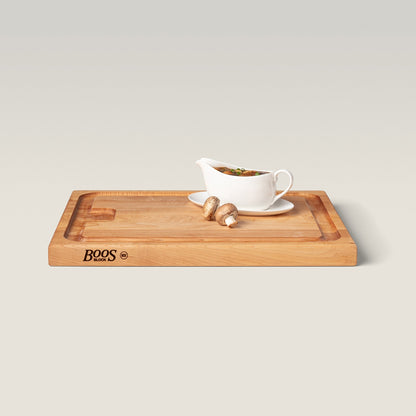 John Boos Au Jus Maple Wood Cutting Board with Juice Groove, 20" x 15" x 1.5"