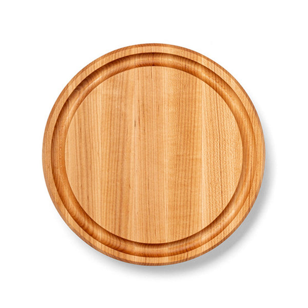 John Boos Round Maple Wood Cutting Board with Juice Groove, 12" x 12" x 1.75"