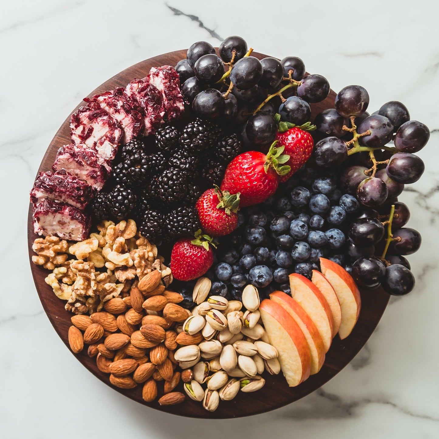 John Boos Walnut Wood Edge Grain Round Cutting Board for Kitchen, 12" x 1.5"