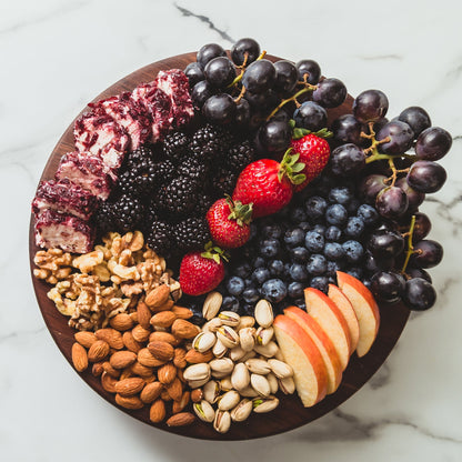 John Boos Walnut Wood Edge Grain Round Cutting Board for Kitchen, 12" x 1.5"