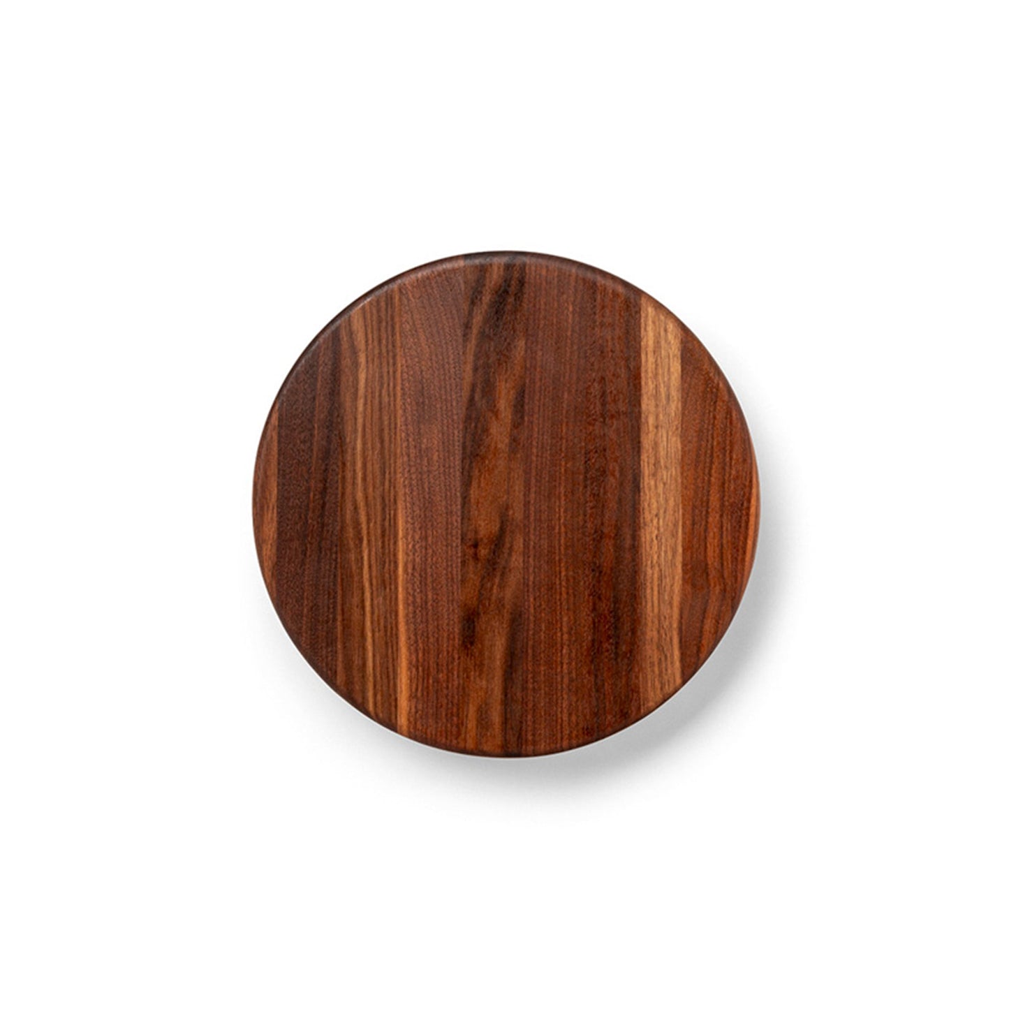 John Boos Walnut Wood Edge Grain Round Cutting Board for Kitchen, 12" x 1.5"