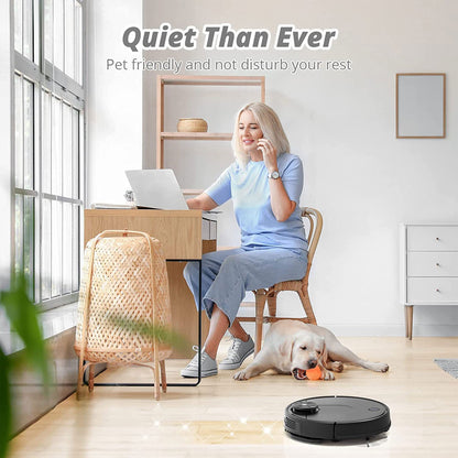 Viomi Smart Robot Vacuum V2 Max Duster Vacuum and Mop for Multi Floors, Black