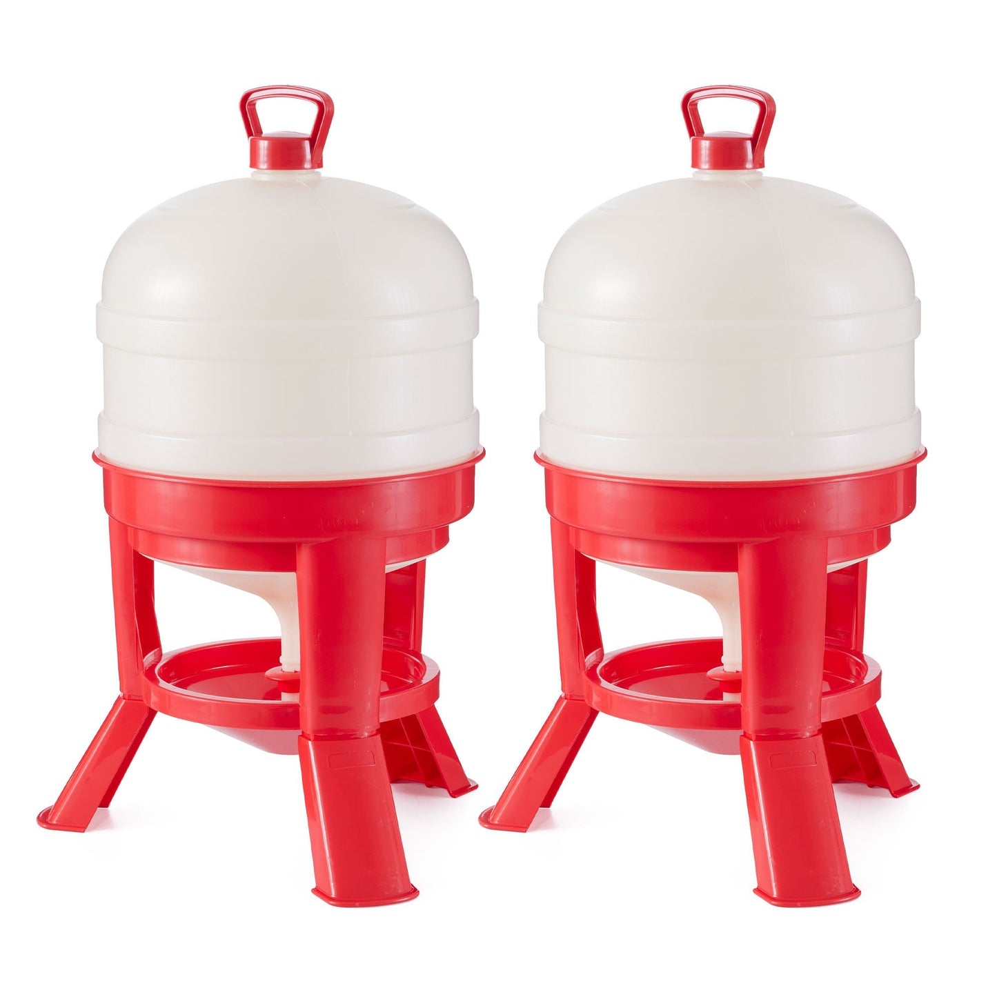 Little Giant 8 Gallon Tank Heavy Duty Poultry Chicken Gravity Waterer (2 Pack)