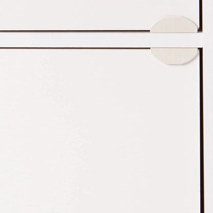 Hodedah 3 Door Enclosed Multipurpose Storage Cabinet for Home and Office, White