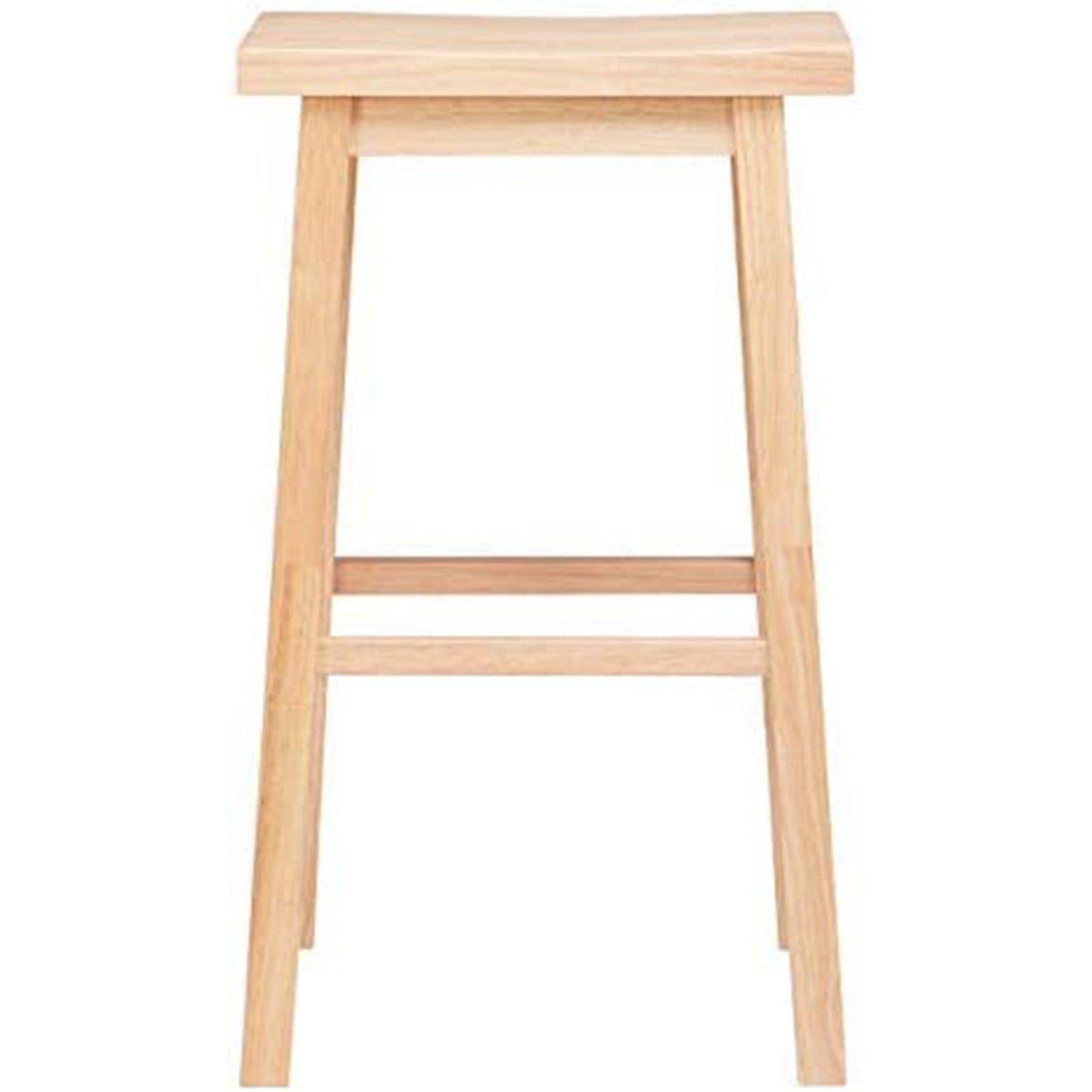 PJ Wood Classic Saddle-Seat 29 Inch Tall Kitchen Counter Stools, Natural