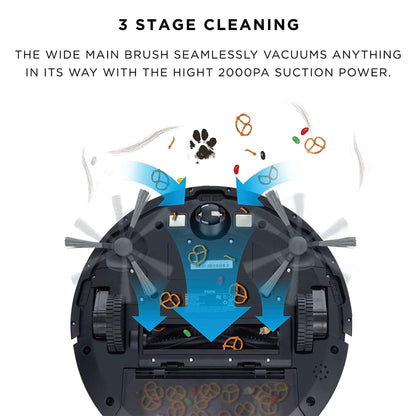 iHome AutoVac Eclipse Self Charging Robot Vacuums for Multi Level Homes (2 Pack)