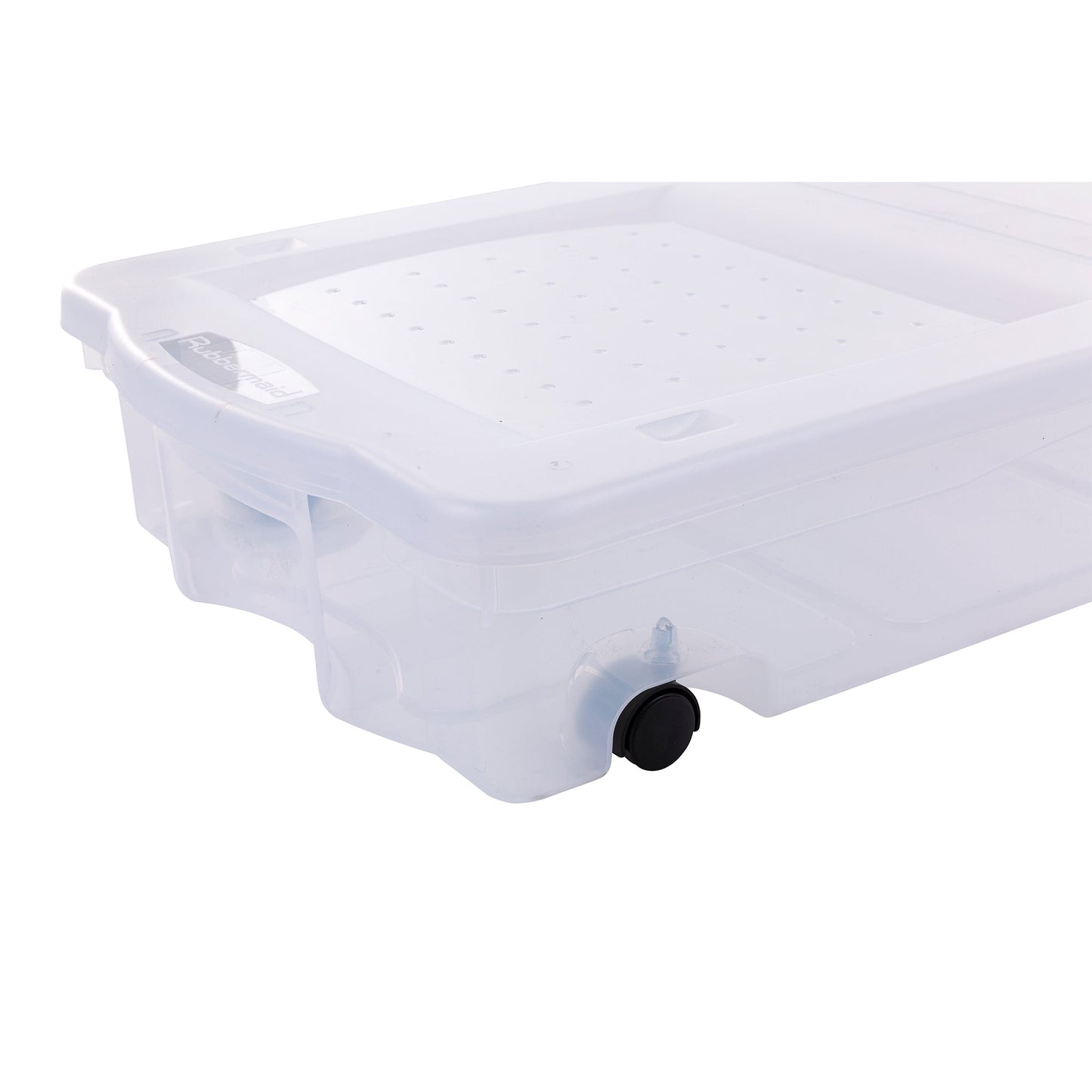 Rubbermaid 68 Qt Under Bed Wheeled Storage Boxes with Dual Hinged Lids (2 Pack)