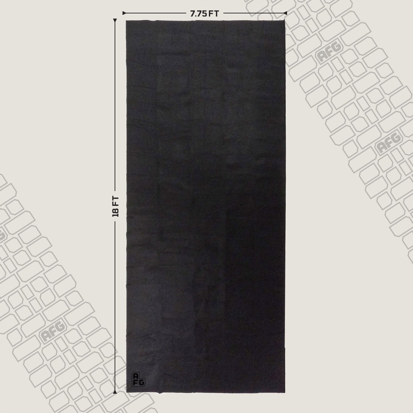 AutoFloorGuard AFG8018 17 Foot x 7.3 Foot Medium Size Garage Carpet Mat, Black