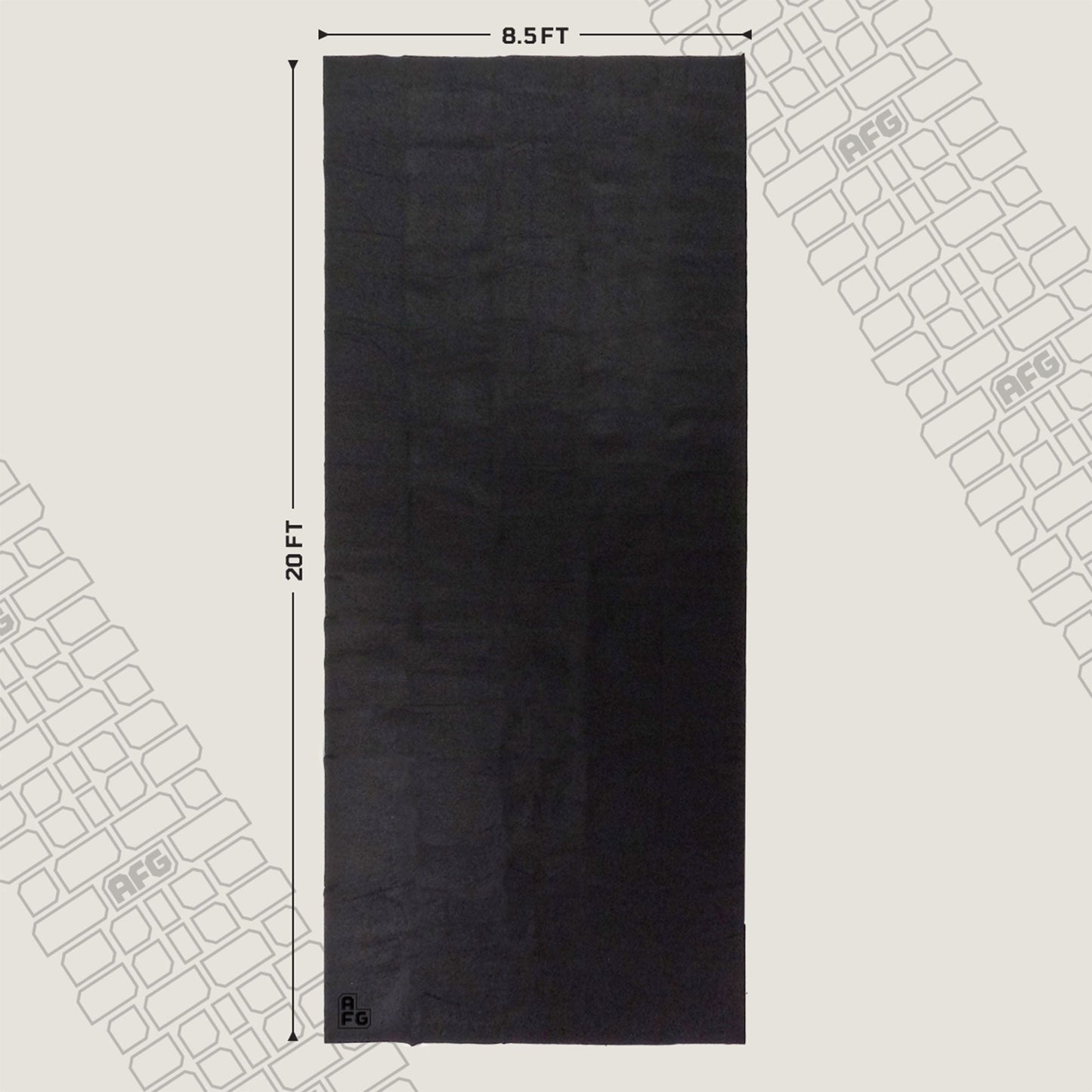 AutoFloorGuard AFG8020 20 Foot x 7.3 Foot Large Size Garage Carpet Mat, Black