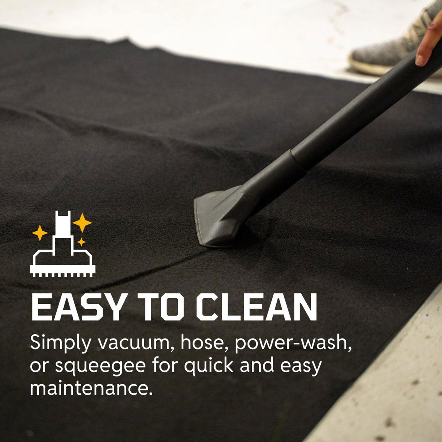 AutoFloorGuard AFG8020 20 Foot x 7.3 Foot Large Size Garage Carpet Mat, Black