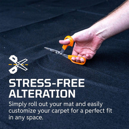 AutoFloorGuard AFG8020 20 Foot x 7.3 Foot Large Size Garage Carpet Mat, Black