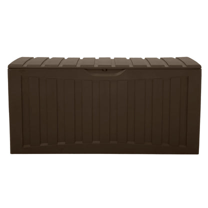 Ram Quality Products Plastic 90 Gal Outdoor Locking Storage Bin Deck Box, Brown
