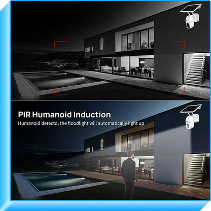 Hiseeu 3MP Outdoor Solar Powered Wireless Security Camera w/ Color Night Vision