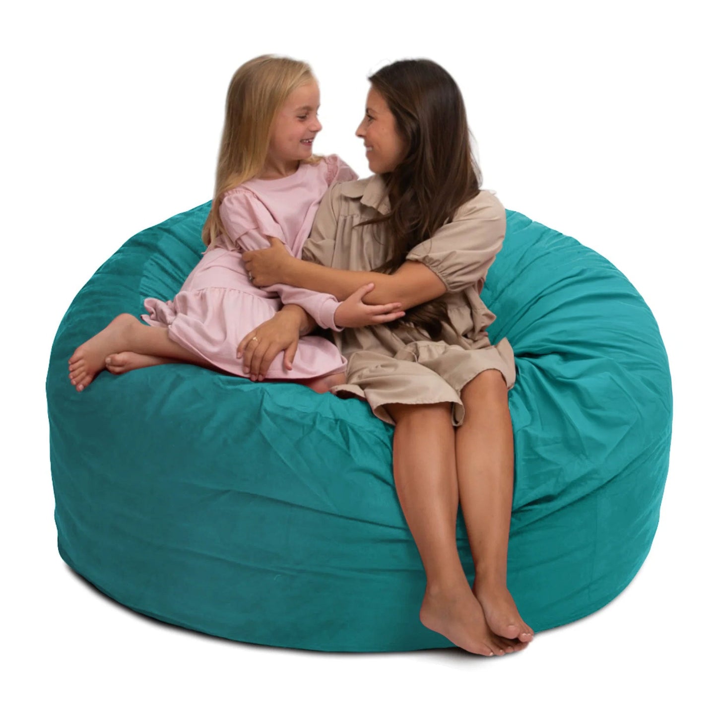 Ultimate Sack 5ft Bean Bag Chair, Oversized Indoor Comfy Lounger, Teal Suede