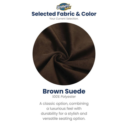 Ultimate Sack 6ft Bean Bag Chair, Oversized Indoor Comfy Lounger, Brown Suede