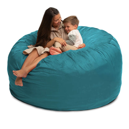 Ultimate Sack 6ft Bean Bag Chair, Oversized Indoor Comfy Lounger, Teal Suede