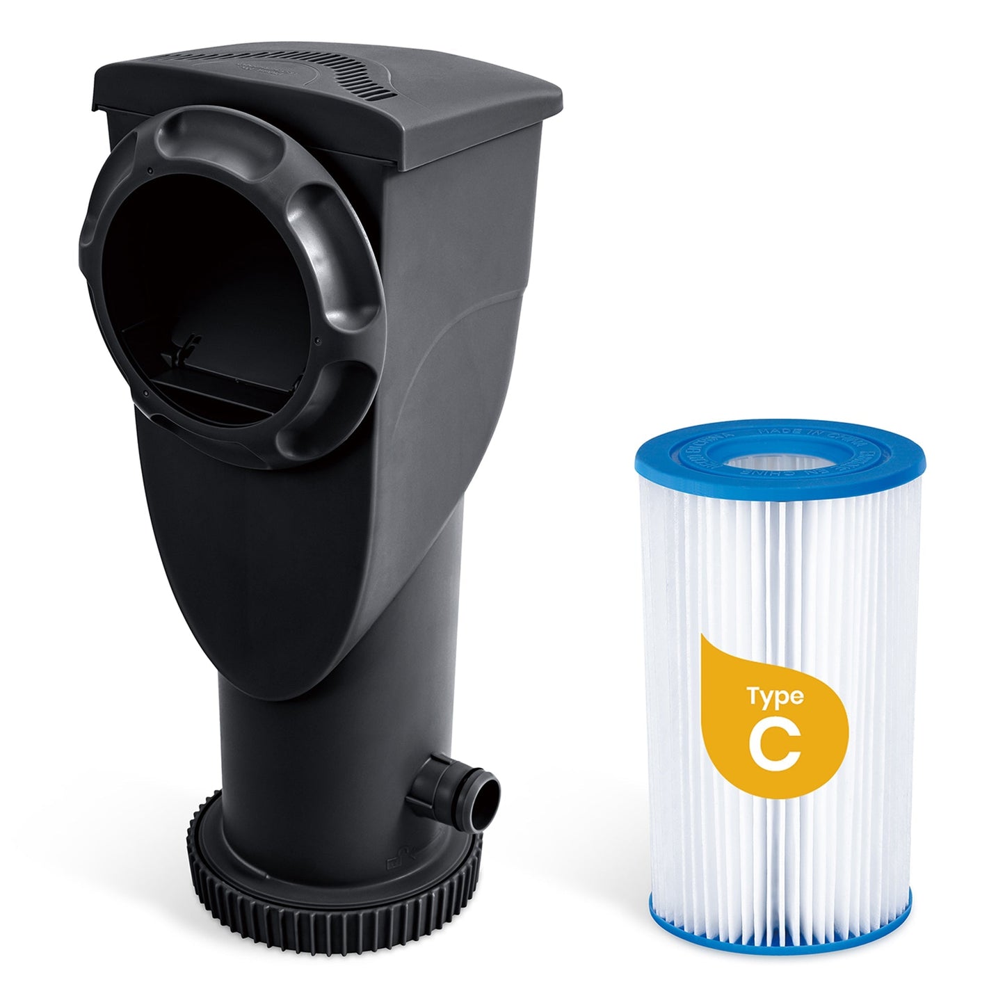 Funsicle 1500 Gallon SkimmerPlus Filter Pump System for Above Ground Pool, Black