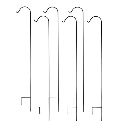 Ashman 92 In Shepherd's Hook Metal Garden Plant Hanger, Black (3 Pack) (2 Pack)