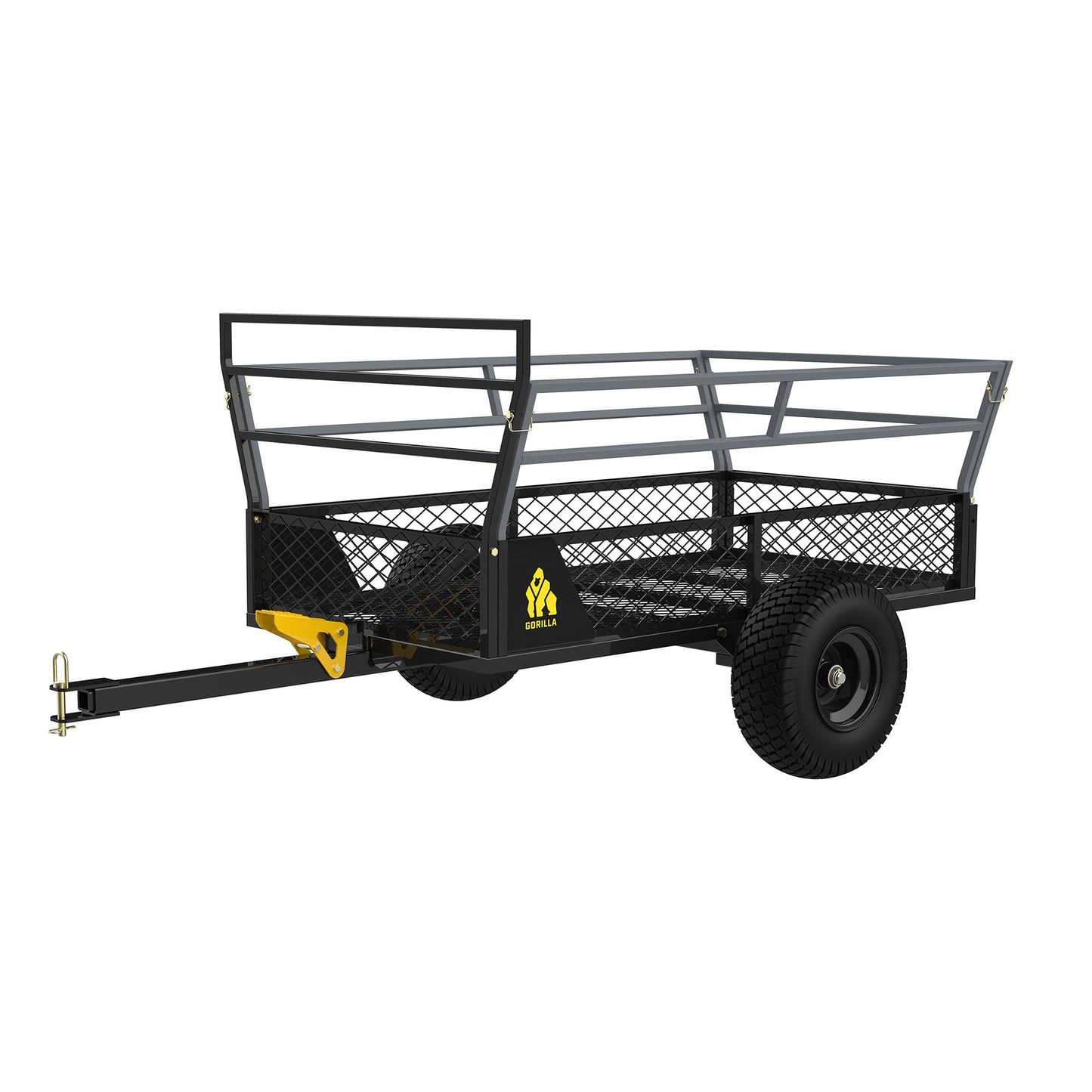 Gorilla 1400lb Steel ATV Trailer Garden Cart w/Removable Sides & 3-in-1 Tailgate - Find Fresh Goods