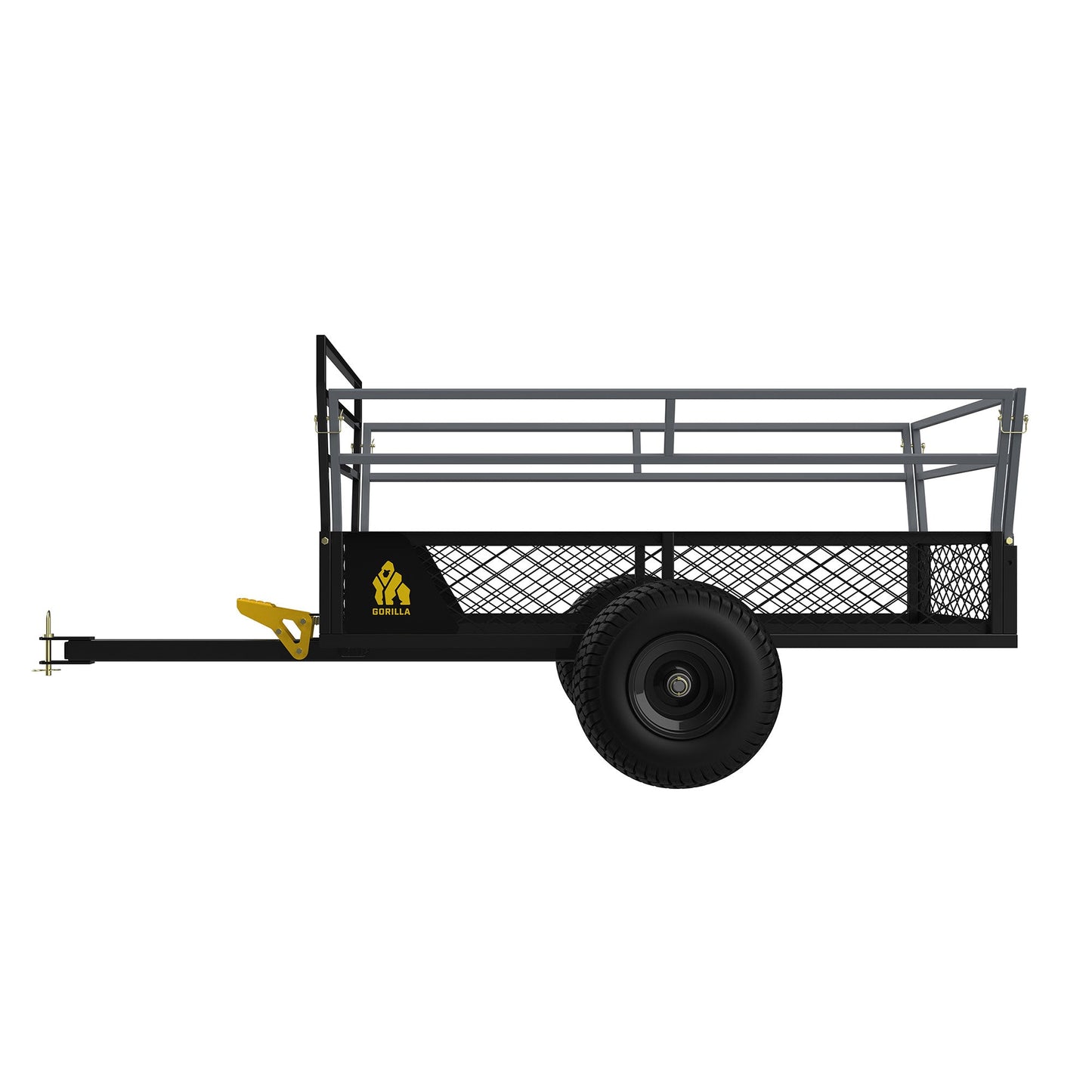 Gorilla 1400lb Steel ATV Trailer Garden Cart w/Removable Sides & 3-in-1 Tailgate - Find Fresh Goods