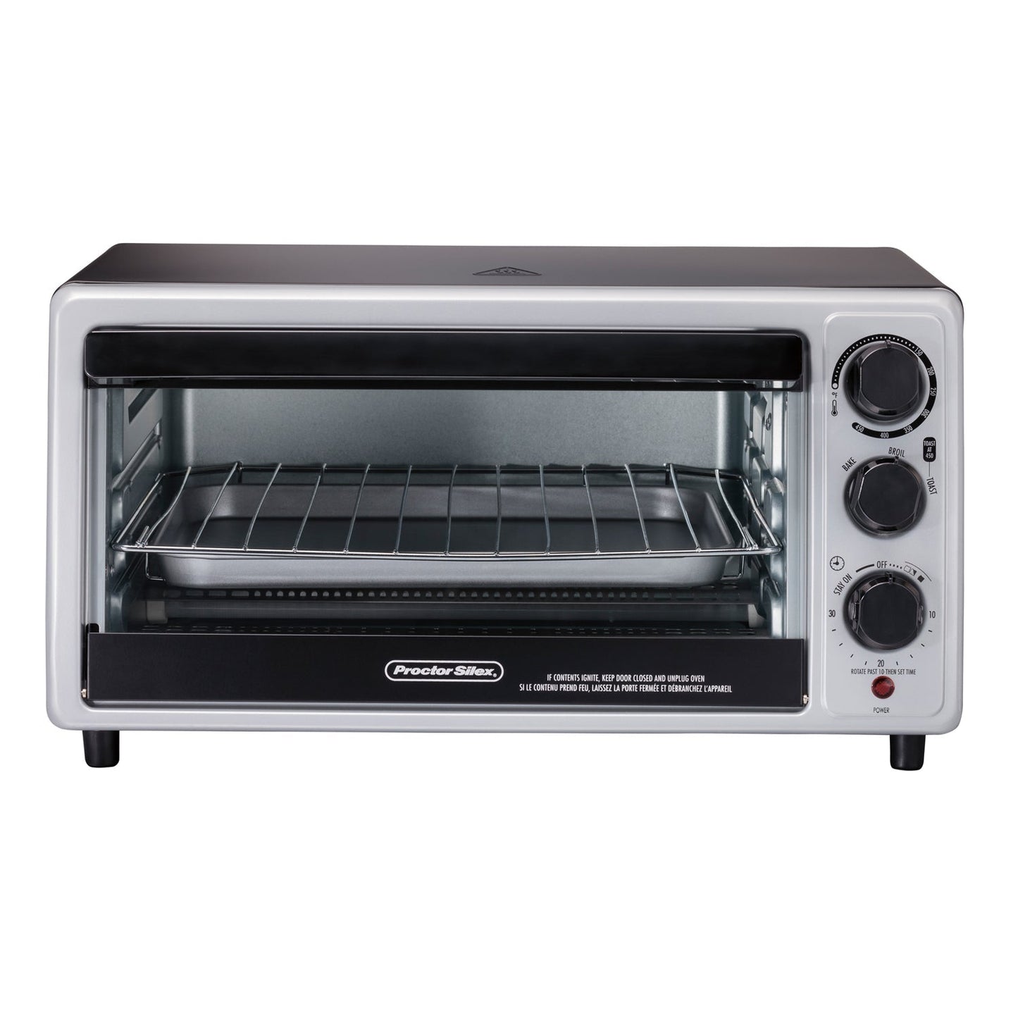 Hamilton Beach Proctor Silex 6 Slice Capacity Countertop Toaster Oven, Silver