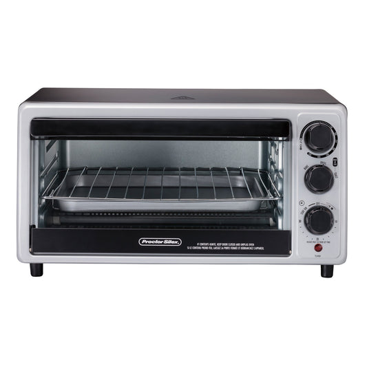 Hamilton Beach Proctor Silex 6 Slice Capacity Countertop Toaster Oven, Silver