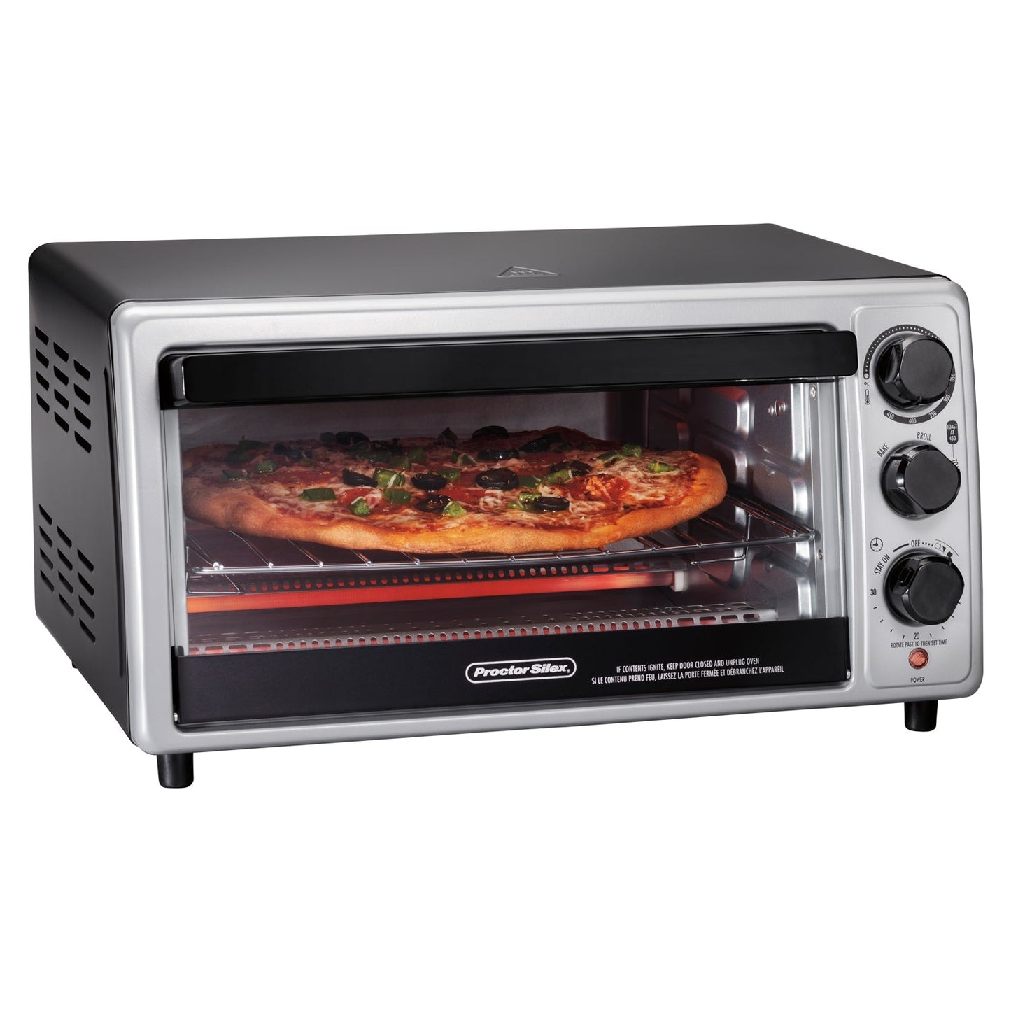 Hamilton Beach Proctor Silex 6 Slice Capacity Countertop Toaster Oven, Silver