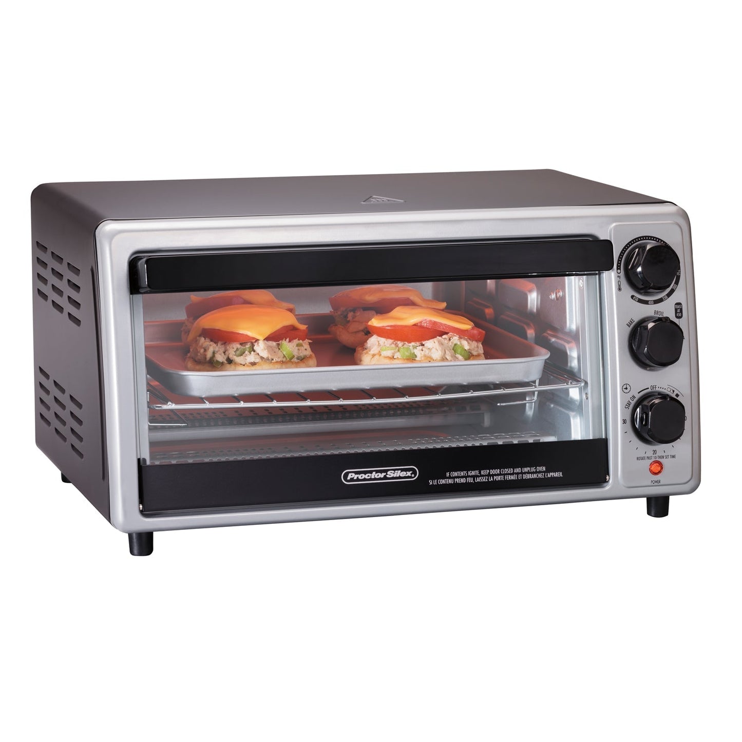 Hamilton Beach Proctor Silex 6 Slice Capacity Countertop Toaster Oven, Silver
